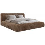 Łóżko tapicerowane TILBEA CLASSIC 160x200 - brązowy, sztruks