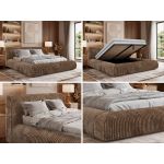 Łóżko tapicerowane TILBEA CLASSIC 180x200 - brązowy, sztruks