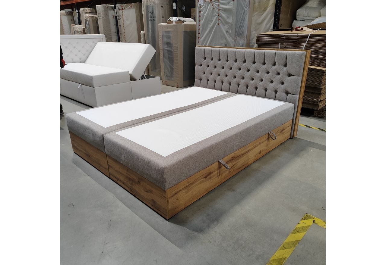 Łóżko kontynentalne ALBERO 3 160x200 - Matana 17 - beżowy - OUTLETU