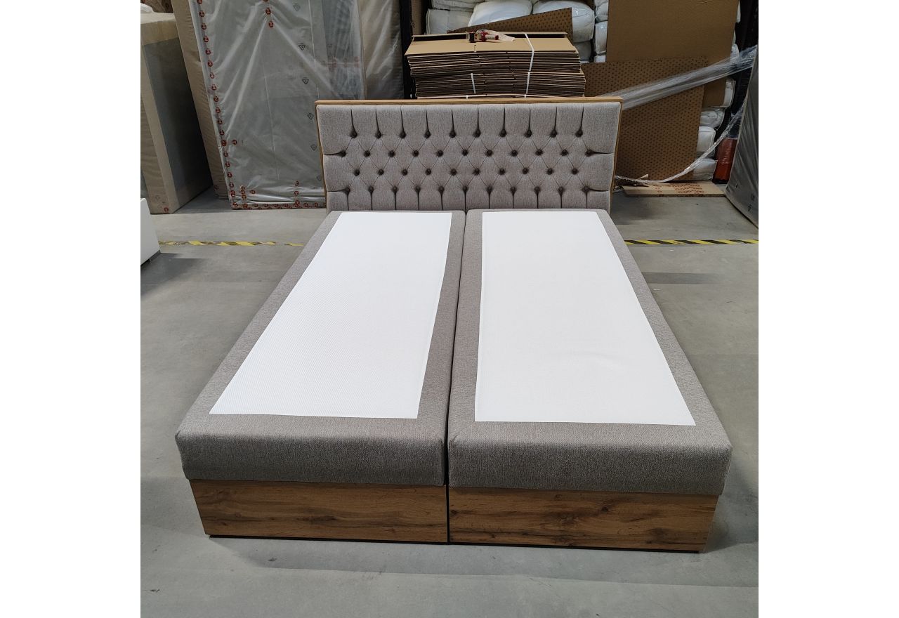 Łóżko kontynentalne ALBERO 3 160x200 - Matana 17 - beżowy - OUTLETU