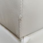 Łóżko kontynentalne JASIR 140x200 - Soft 17 - biała ekoskóra - OUTLETU