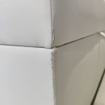 Łóżko kontynentalne JASIR 140x200 - Soft 17 - biała ekoskóra - OUTLETU