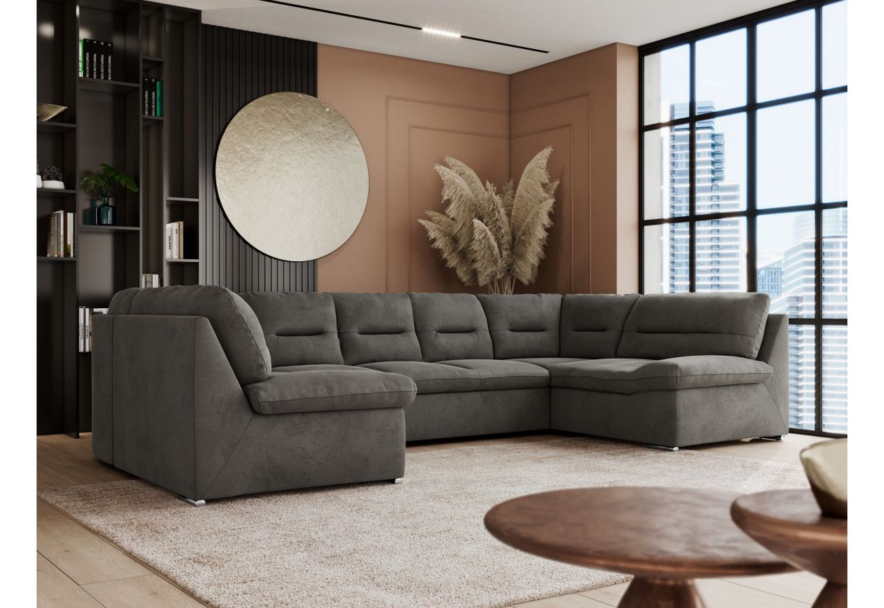 Narożnik COMODO U - Monolith 92 - ciemny szary - OUTLETU