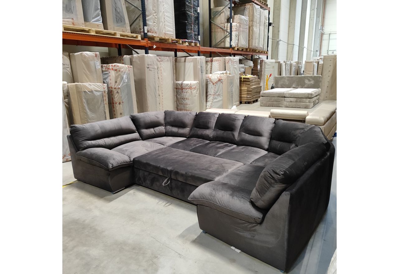 Narożnik COMODO U - Monolith 92 - ciemny szary - OUTLETU