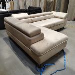 Narożnik PETER L - Monolith 02 - beżowy - OUTLETU