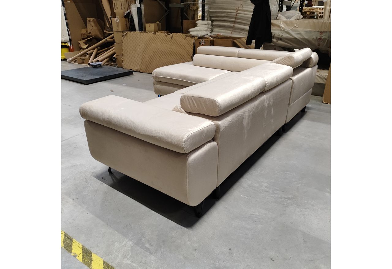 Narożnik PETER L - Monolith 02 - beżowy - OUTLETU