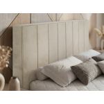 Łóżko tapicerowane TENARDO CLASSIC 200x200 - materac pocket - beżowy, welwet