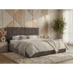 Łóżko tapicerowane TENARDO CLASSIC 200x200 - brązowy, welwet