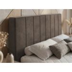 Łóżko tapicerowane TENARDO CLASSIC 200x200 - brązowy, welwet