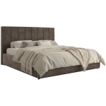 Łóżko tapicerowane TENARDO CLASSIC 140x200 - materac pocket - brązowy, welwet