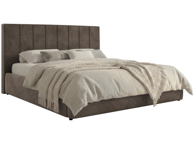 Łóżko tapicerowane TENARDO CLASSIC 180x200 - materac pocket - brązowy, welwet