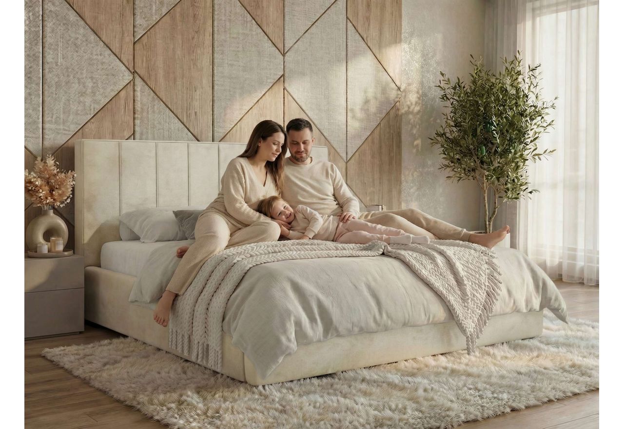 Łóżko tapicerowane TENARDO CLASSIC 160x200 - materac pocket - ciemnoszary, welwet