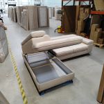 Narożnik PETER L - Monolith 02 - beżowy - OUTLETU