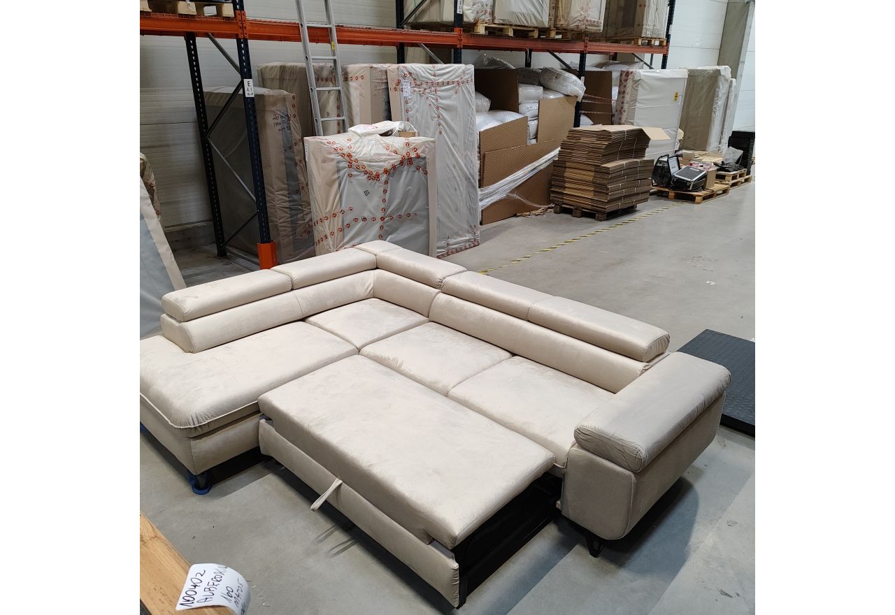 Narożnik PETER L - Monolith 02 - beżowy - OUTLETU