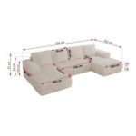 Narożnik TRENTINO U - Tilia 01 - beżowy - OUTLETU