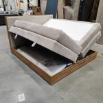 Łóżko kontynentalne WOOD CLASSIC KING 180x200 - Tilia 01 - beżowy - OUTLETU