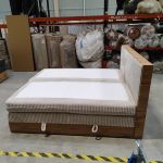 Łóżko kontynentalne WOOD CLASSIC KING 180x200 - Tilia 01 - beżowy - OUTLETU