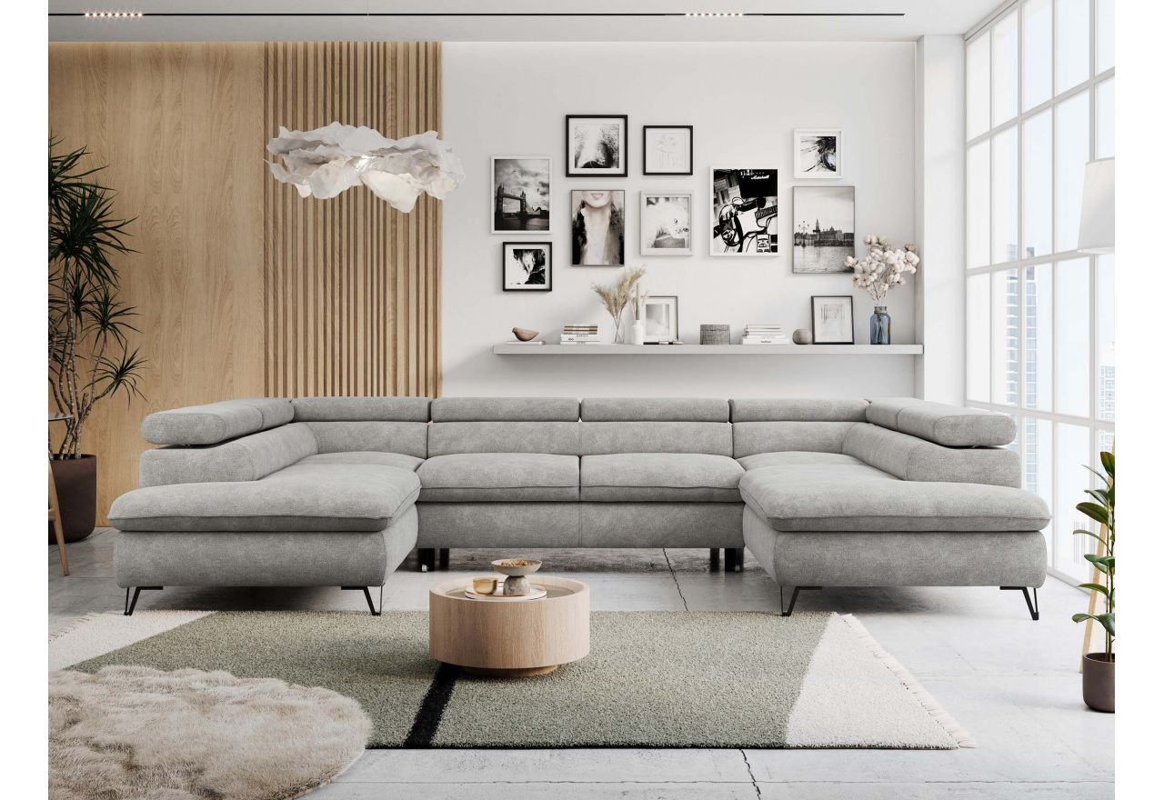 Narożnik PETER U - Matana 01 - jasny szary - OUTLET