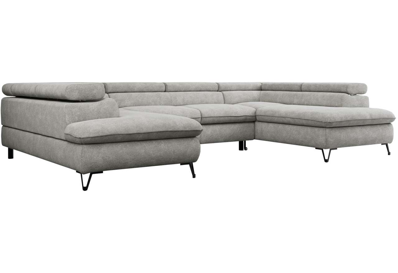 Narożnik PETER U - Matana 01 - jasny szary - OUTLET