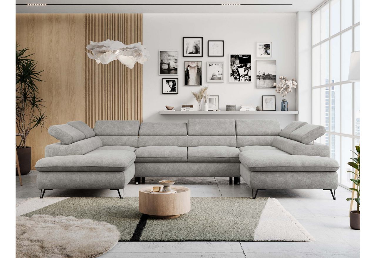 Narożnik PETER U - Matana 01 - jasny szary - OUTLET