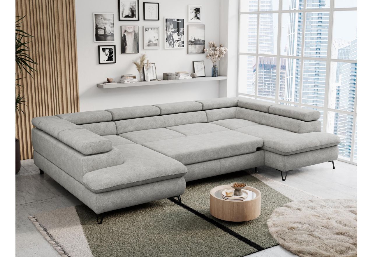 Narożnik PETER U - Matana 01 - jasny szary - OUTLET