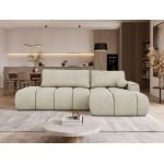 Narożnik LORAN L - strona prawa - beżowy, welwet