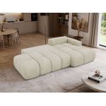 Narożnik LORAN L - strona prawa - beżowy, welwet