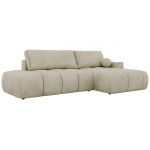 Narożnik LORAN L - strona prawa - beżowy, welwet