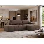 Narożnik LORAN L - strona prawa - brązowy, welwet