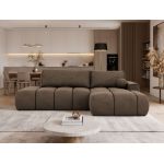 Narożnik LORAN L - strona prawa - brązowy, welwet