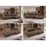 Narożnik LORAN L - strona prawa - brązowy, welwet