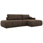 Narożnik LORAN L - strona prawa - brązowy, welwet