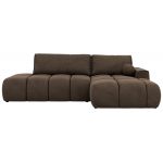 Narożnik LORAN L - strona prawa - brązowy, welwet