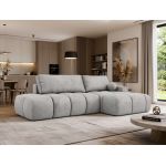 Narożnik LORAN L - strona prawa - jasnoszary, welwet