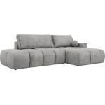 Narożnik LORAN L - strona prawa - jasnoszary, welwet