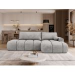 Narożnik LORAN L - strona prawa - jasnoszary, welwet