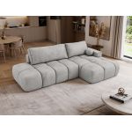 Narożnik LORAN L - strona prawa - jasnoszary, welwet