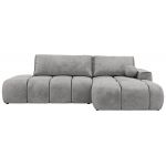 Narożnik LORAN L - strona prawa - jasnoszary, welwet