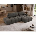 Narożnik LORAN L - strona prawa - ciemnoszary, welwet