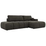 Narożnik LORAN L - strona prawa - ciemnoszary, welwet