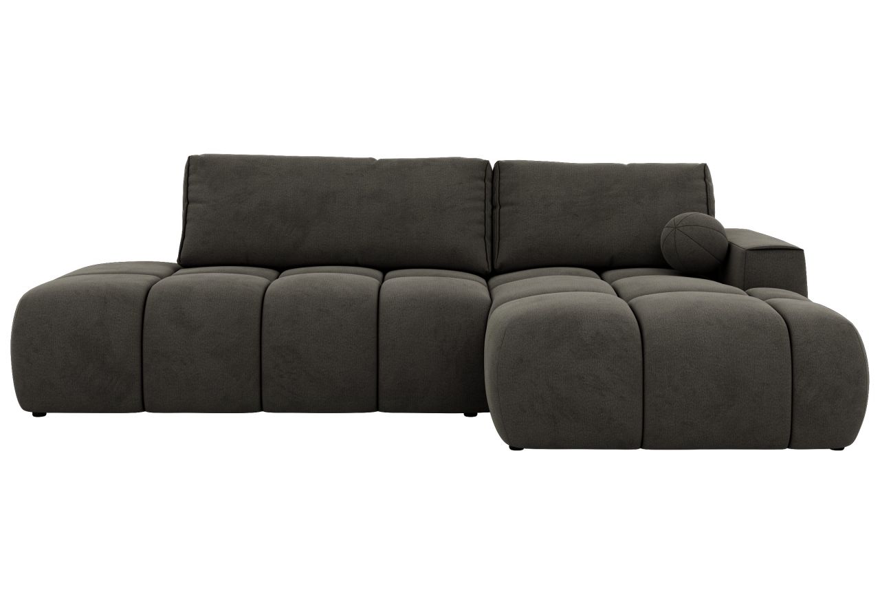 Narożnik LORAN L - strona prawa - ciemnoszary, welwet