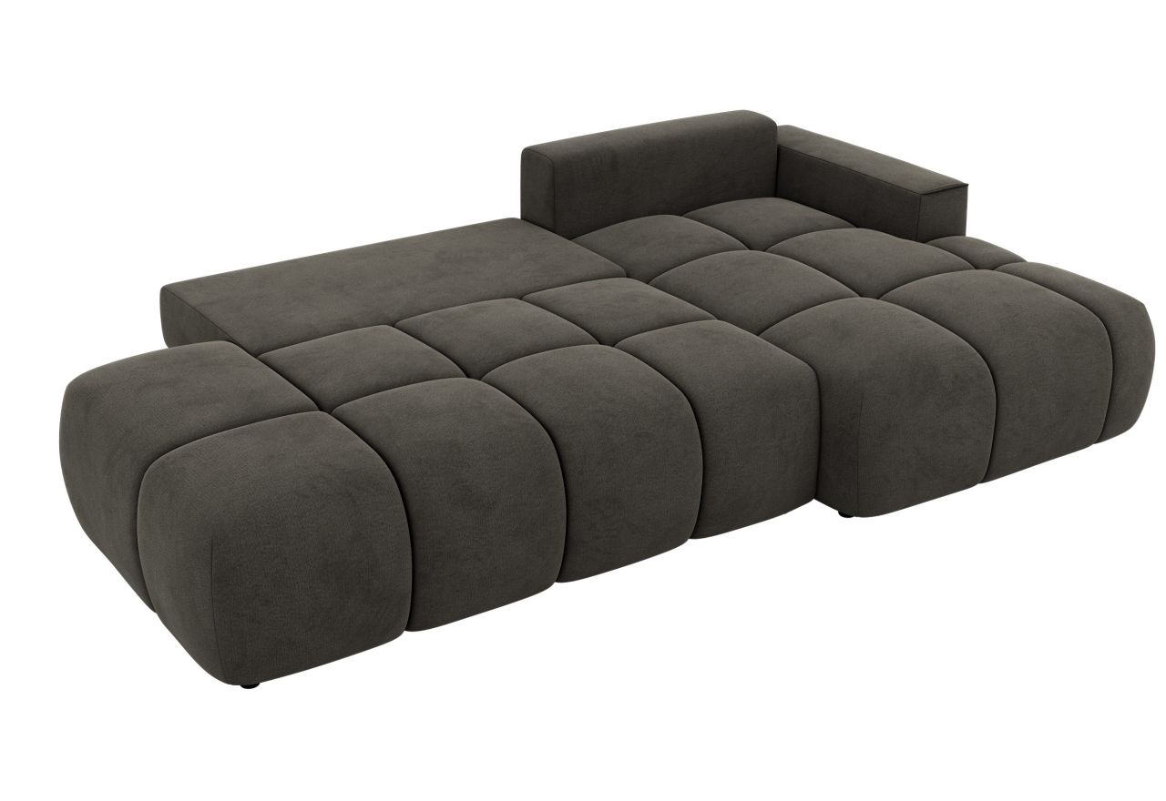 Narożnik LORAN L - strona prawa - ciemnoszary, welwet