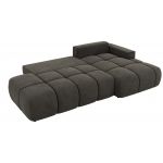 Narożnik LORAN L - strona prawa - ciemnoszary, welwet