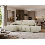 Narożnik LORAN L - strona lewa - beżowy, welwet