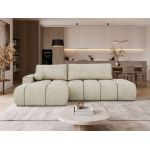 Narożnik LORAN L - strona lewa - beżowy, welwet