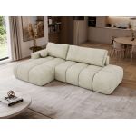 Narożnik LORAN L - strona lewa - beżowy, welwet