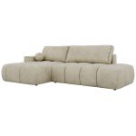 Narożnik LORAN L - strona lewa - beżowy, welwet