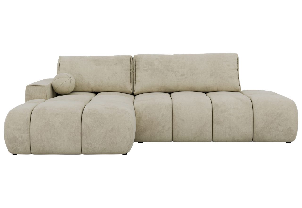 Narożnik LORAN L - strona lewa - beżowy, welwet