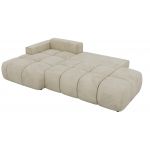 Narożnik LORAN L - strona lewa - beżowy, welwet