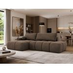 Narożnik LORAN L - strona lewa - brązowy, welwet